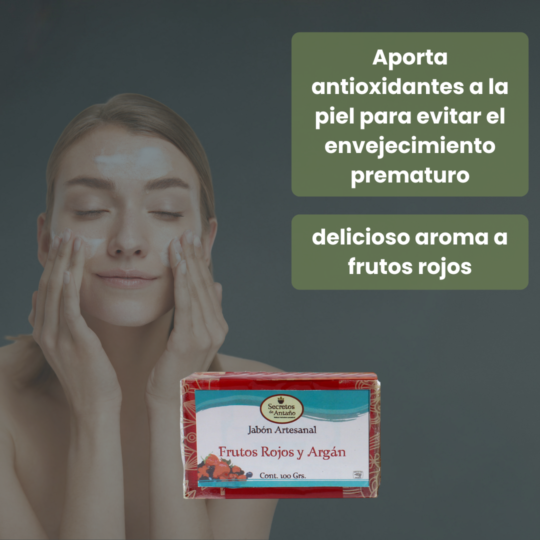 Jabón Frutos Rojos y Argán - 100 grs