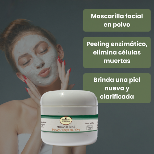 Mascarilla en Polvo Piña y Papaya - 4 Oz